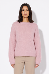 Women's Fine Knit Everyday Sweater, on model, front view