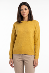 Women's Long-Sleeve Everyday Knit Sweater, on model, front view