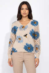 Women's Soft Knit Layering Sweater, on model, front view