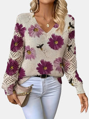 Women's Soft Knit Layering Sweater in Purple