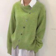 Women's Open-Front Oversized Cardigan in Green