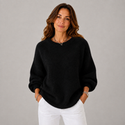 Women's Fine Knit Everyday Sweater in Black