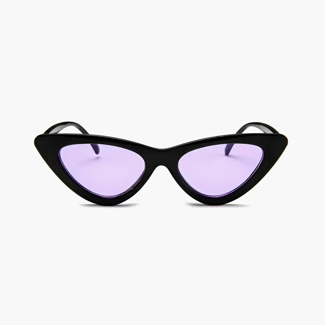 Striped Lightweight Sunglasses – UV400 Lenses in Black & Lilac