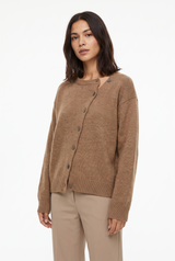 Women's Open-Front Oversized Cardigan, on model, front view