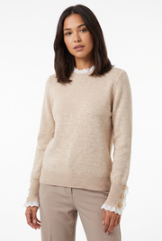 Women's Long-Sleeve Soft Knit Sweater in Apricot