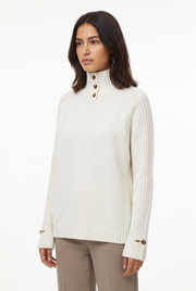 Women's Ribbed Oversized Sweater in White