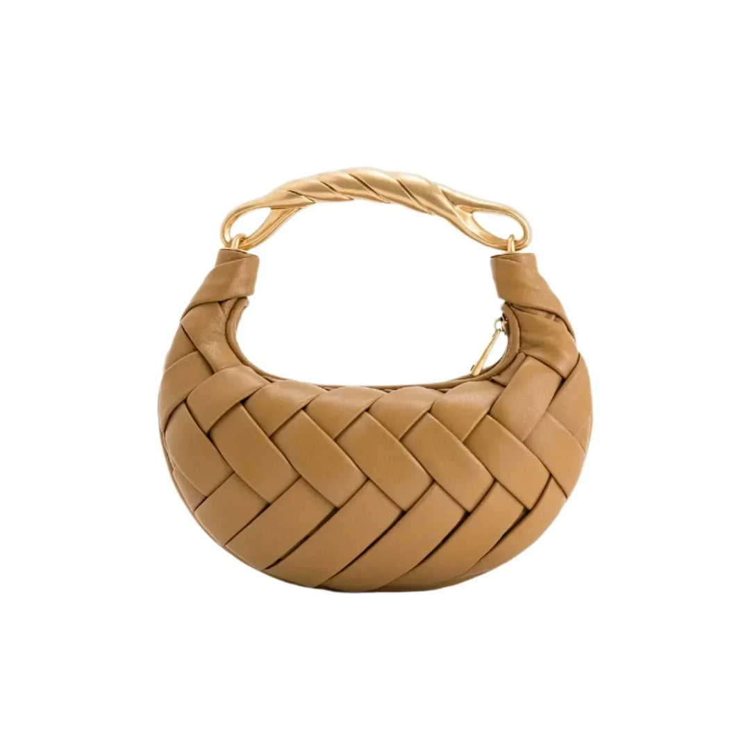 Classic-Shape Faux Leather Handbag – Roomy Interior