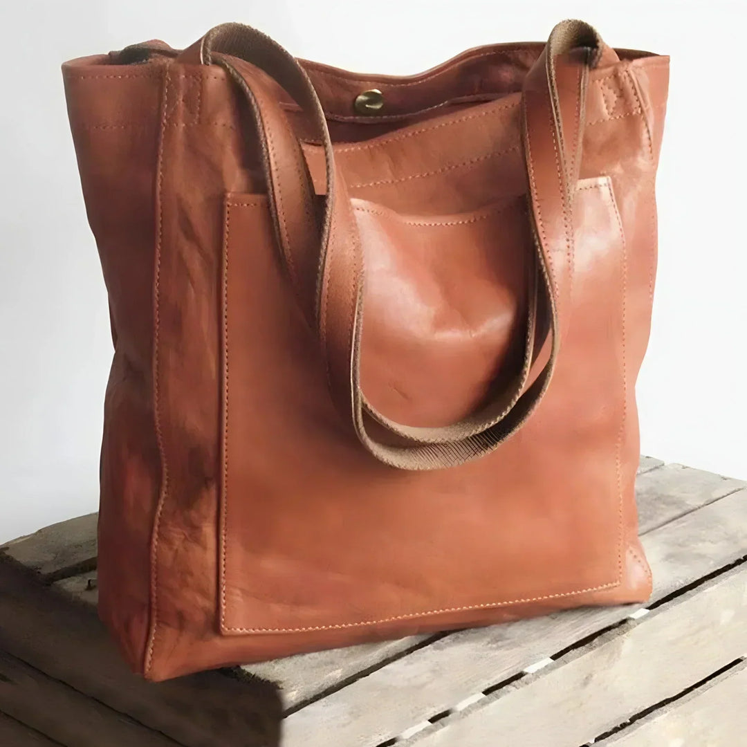 Faux Leather Tote Bag – Roomy Main Compartment, Comfortable Strap