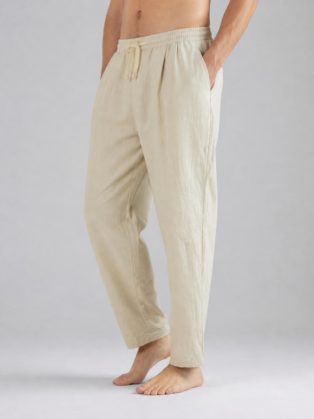 Casual Fit Cotton Pants for Men – Tailored Everyday Fit, Breathable Fabric