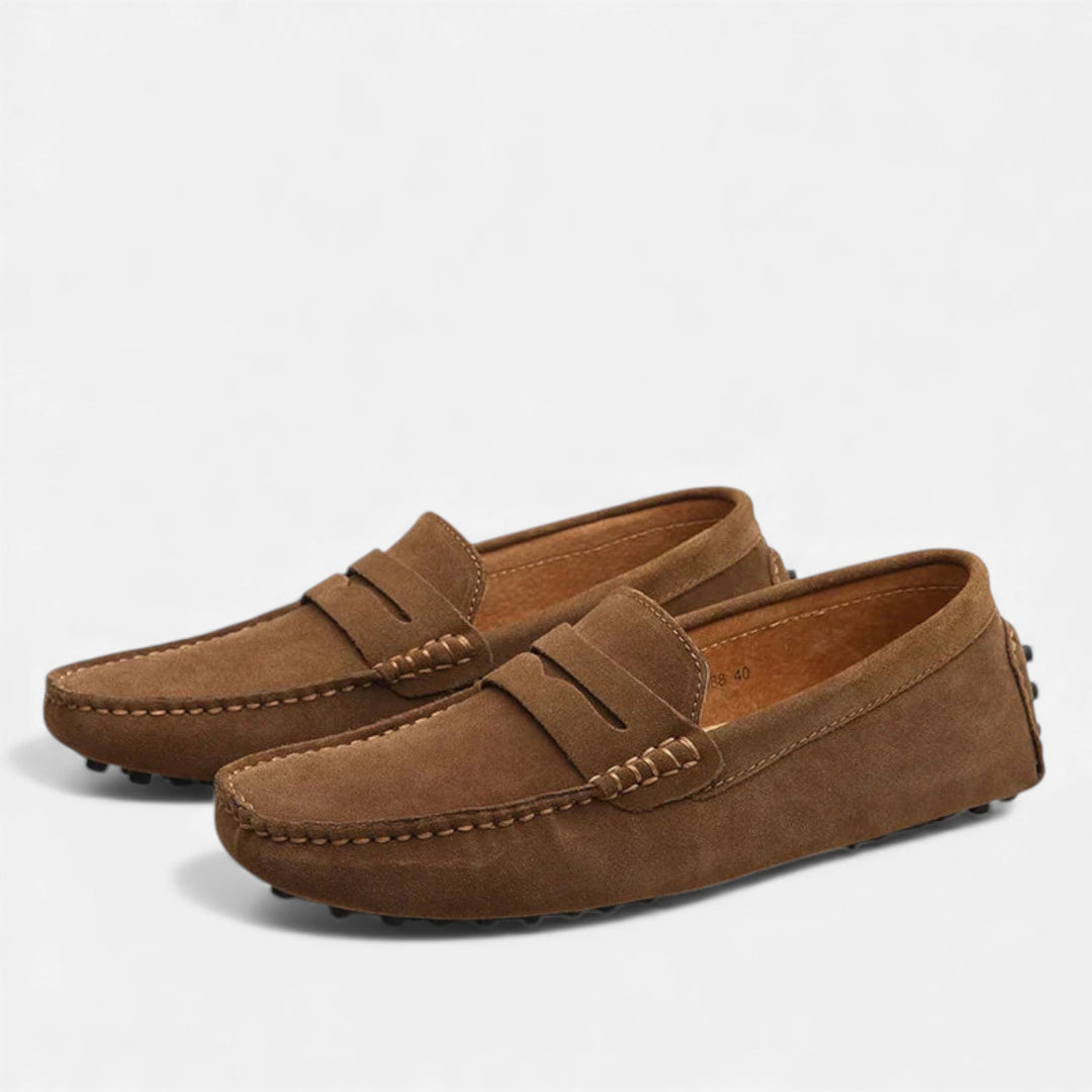 Faux Suede Driver Loafers for Men – Slip-On Design, Soft Suede-Look Finish