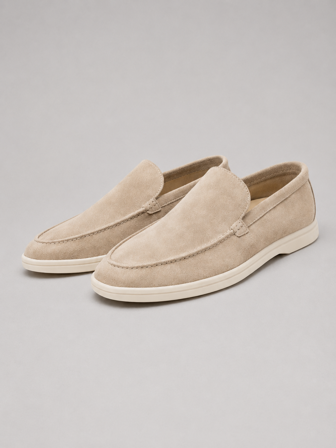 Faux Suede Slip-On Loafers for Men – Cushioned Insole, Durable Rubber Outsole