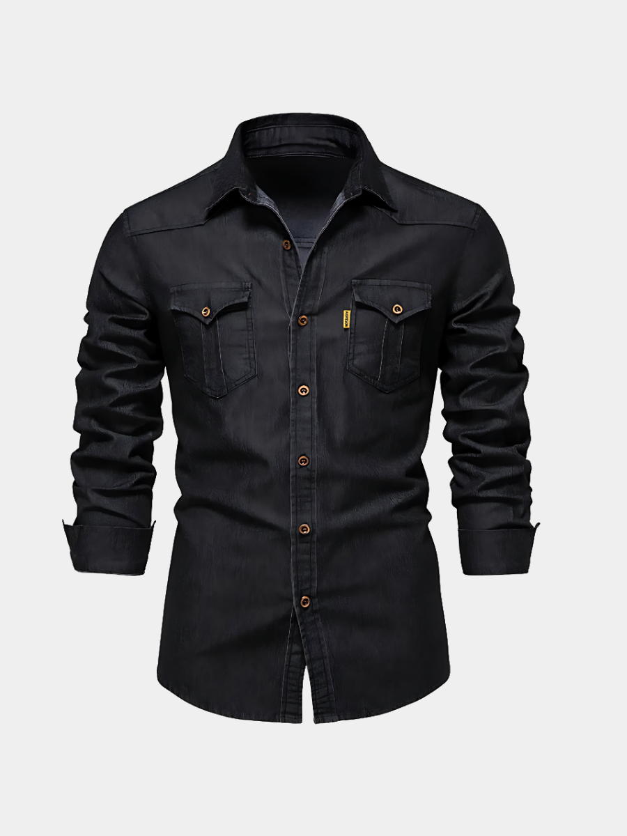 Timeless Collared Shirt for Men – Structured Shoulders, Comfortable Sleeve