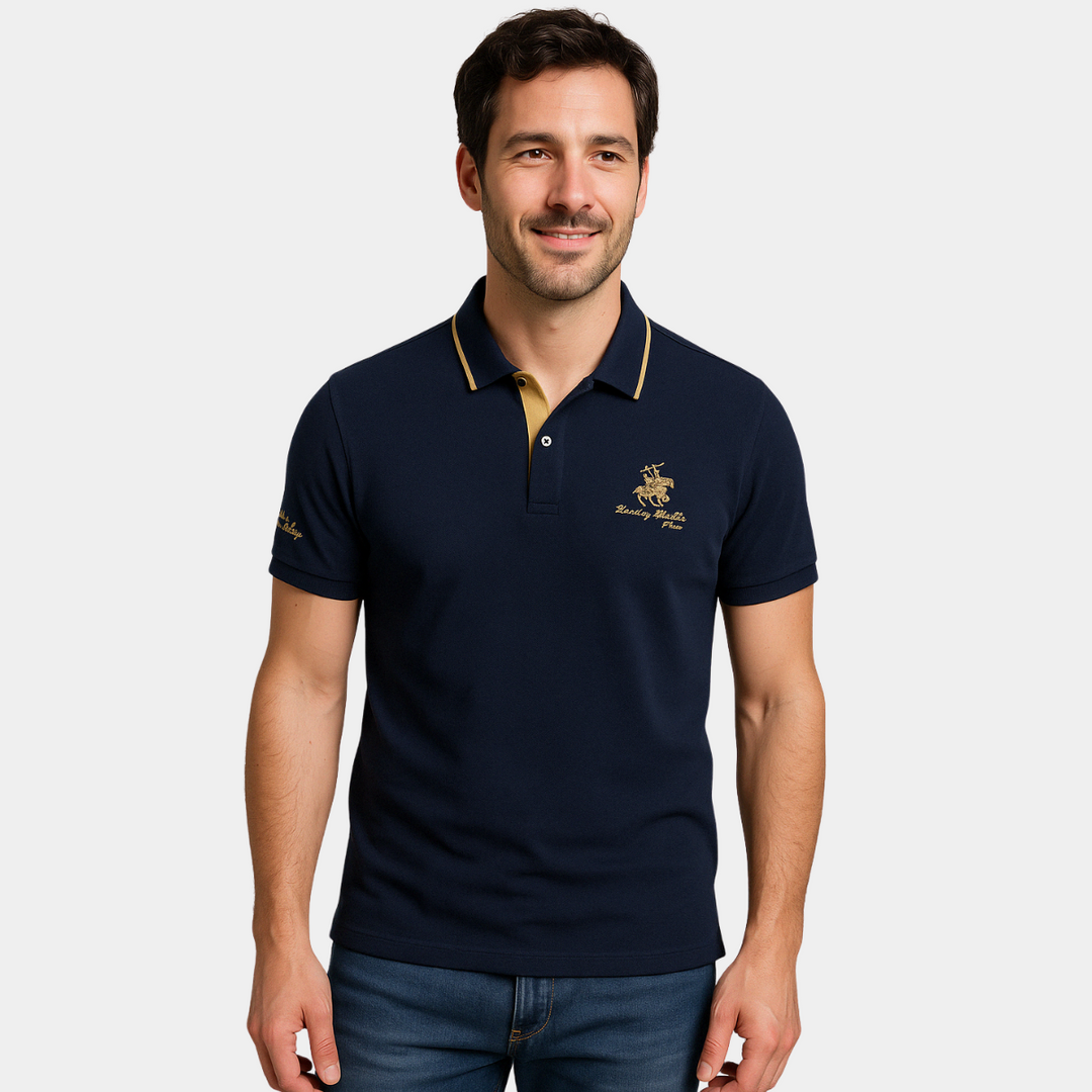 Warm-Lined Polo Shirt for Men – Breathable Fabric, Relaxed Fit, Ribbed Cuffs
