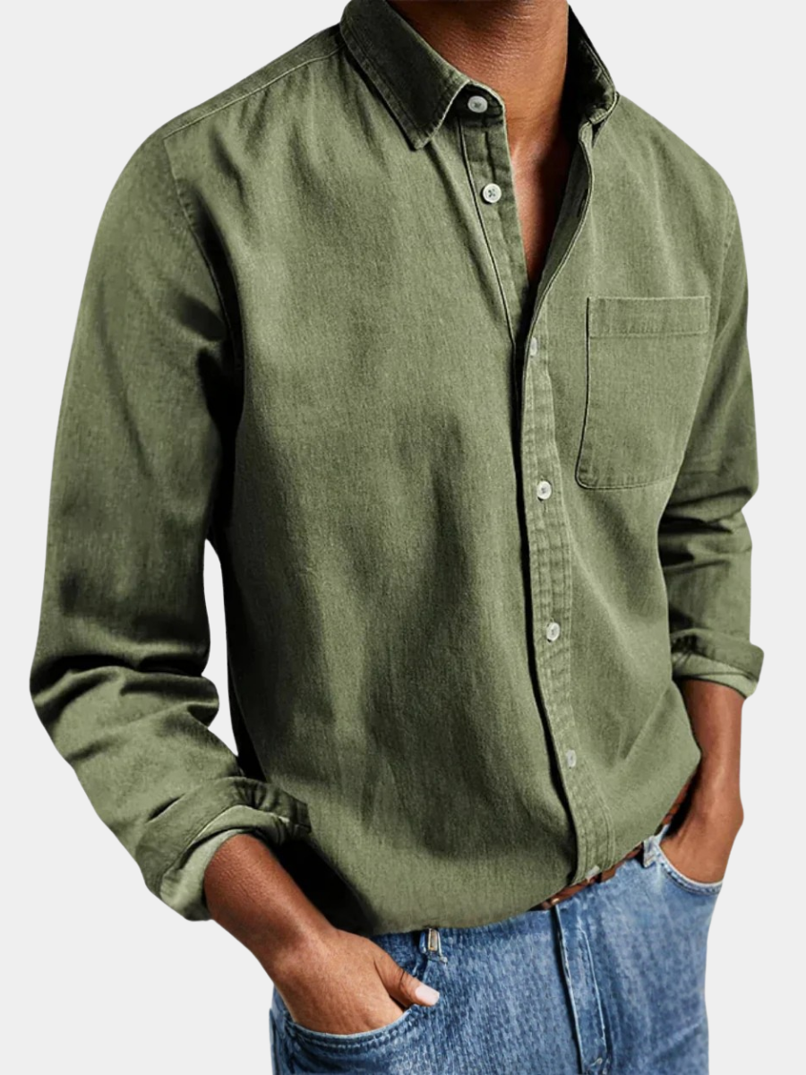 Classic Breathable Shirt for Men – Timeless Shape, Relaxed Fit, Neat Collar