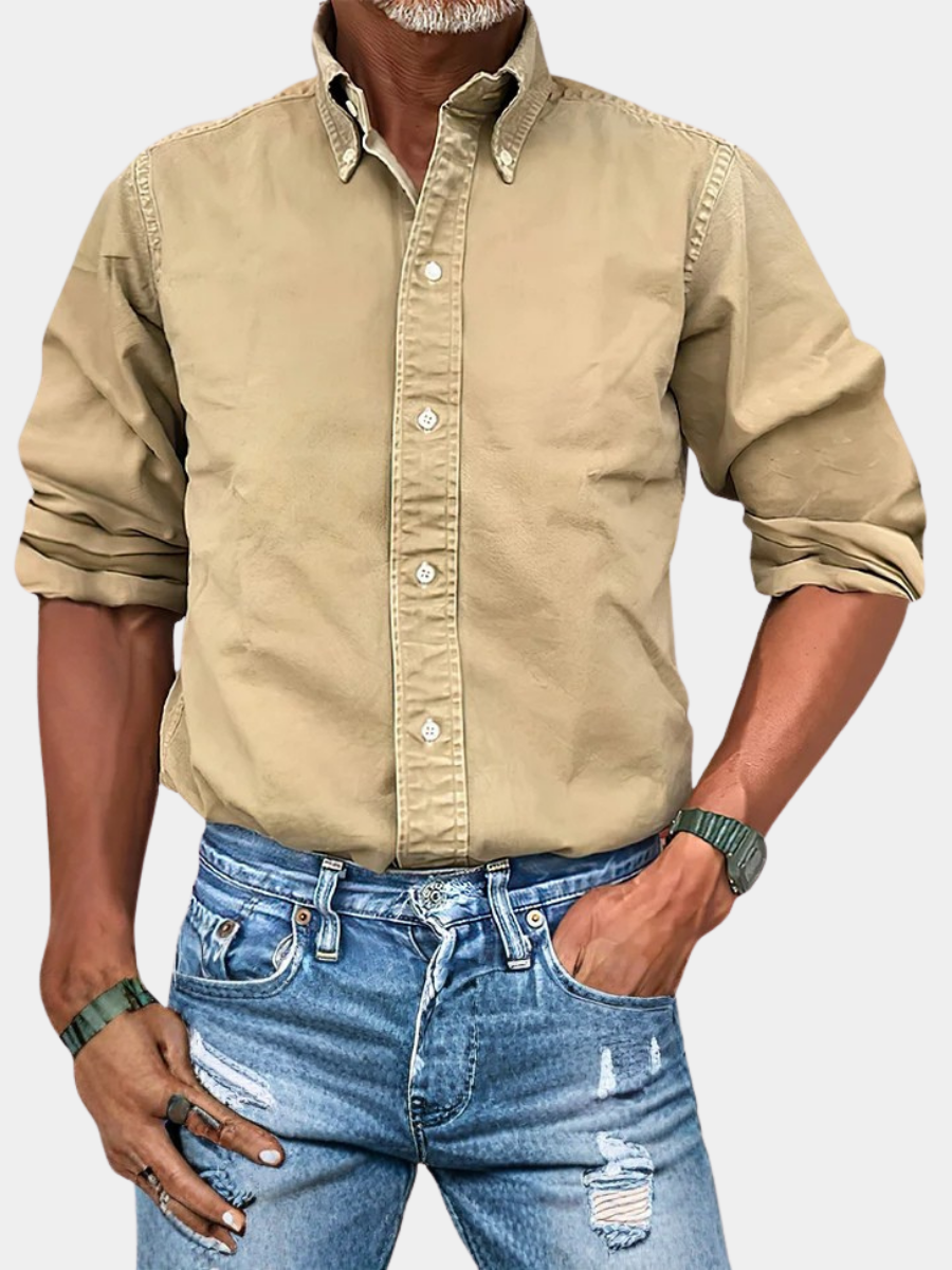 Timeless Everyday Shirt for Men – Neat Collar and Placket, Structured Shoulders