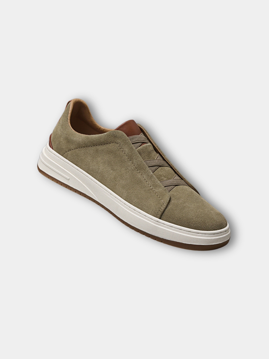 Faux Suede Lace-Up Shoes for Men – Suede-Look Finish, Padded Comfort