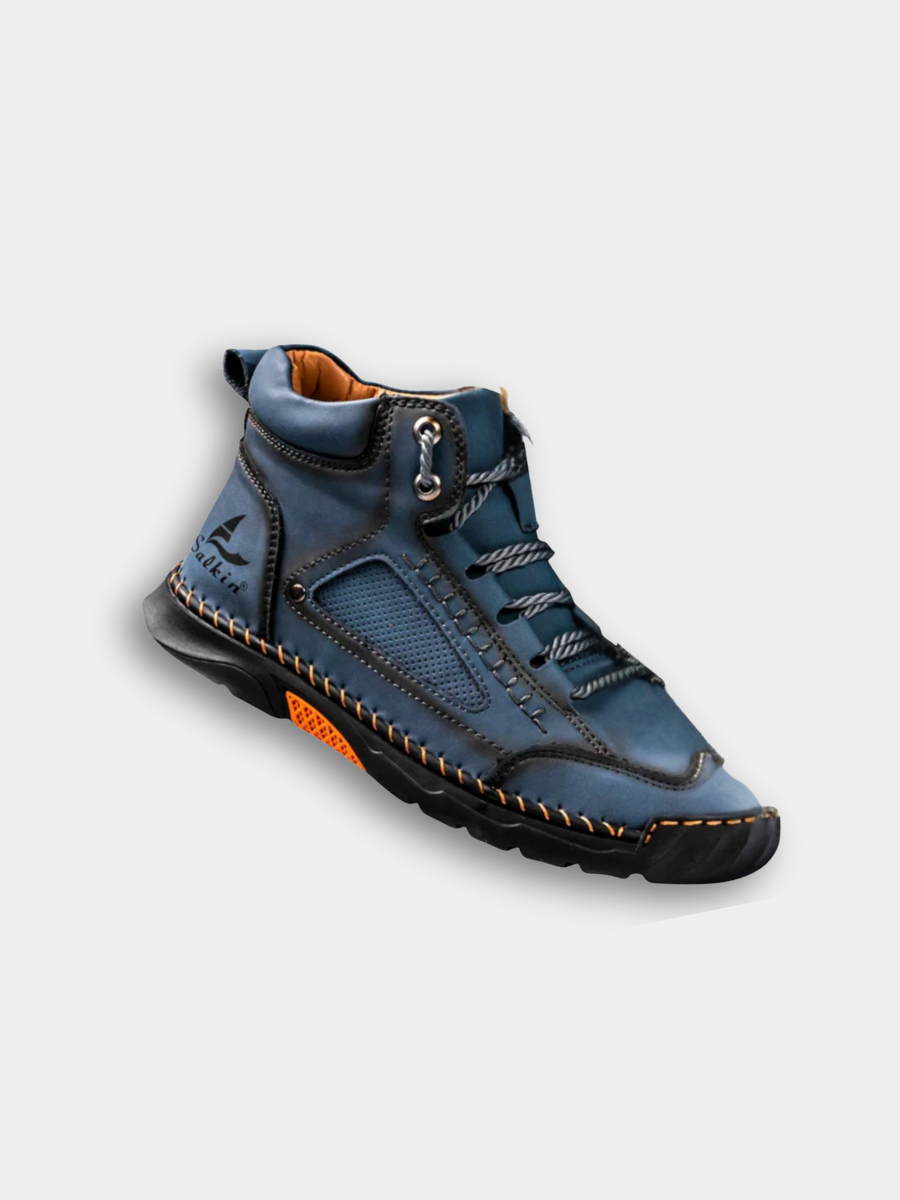 Faux Leather Boots for Men – Hard-Wearing Grippy Sole, Warm Lining