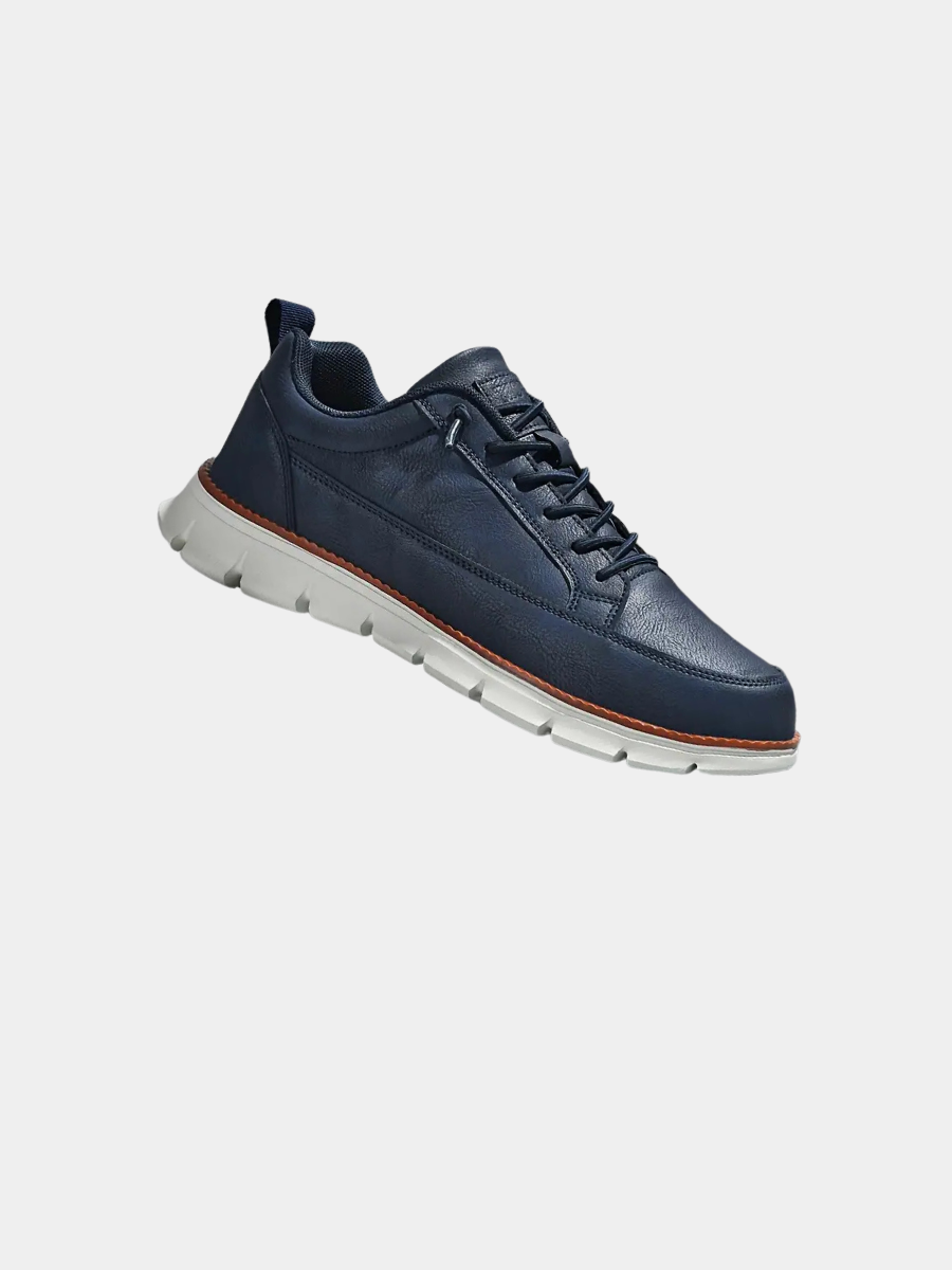 Leather-Look Slip-On Sneakers for Men – Supportive Footbed, Lightweight Sole