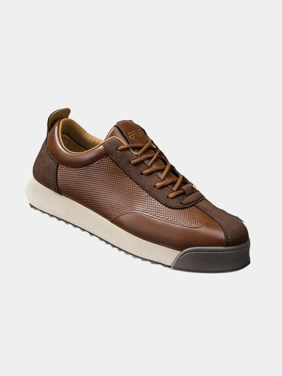 Faux Leather Slip-On Shoes for Men – Cotton-Rich Fabric, Supportive Footbed