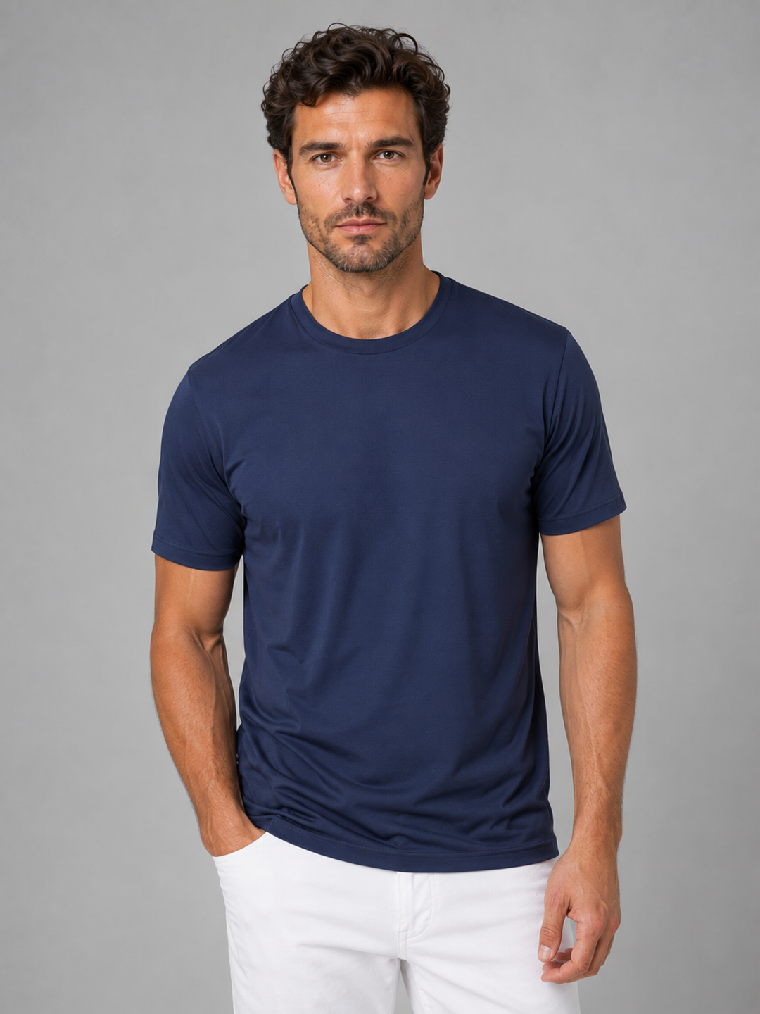 Crew Neck Cooling T-Shirt for Men – Lightweight, Breathable, Quick-Drying Feel