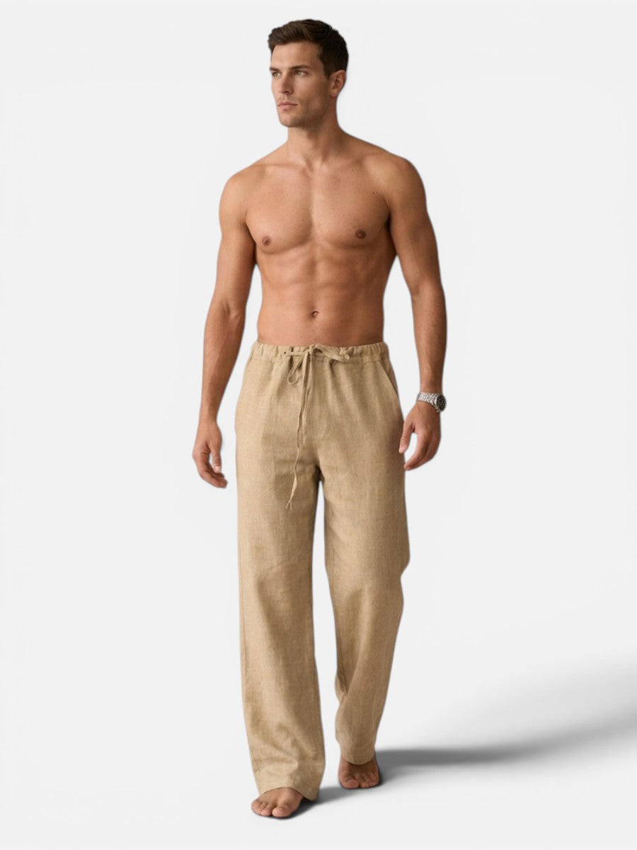 Linen-Look Relaxed Pants for Men – Lightweight, Breathable Summer Style