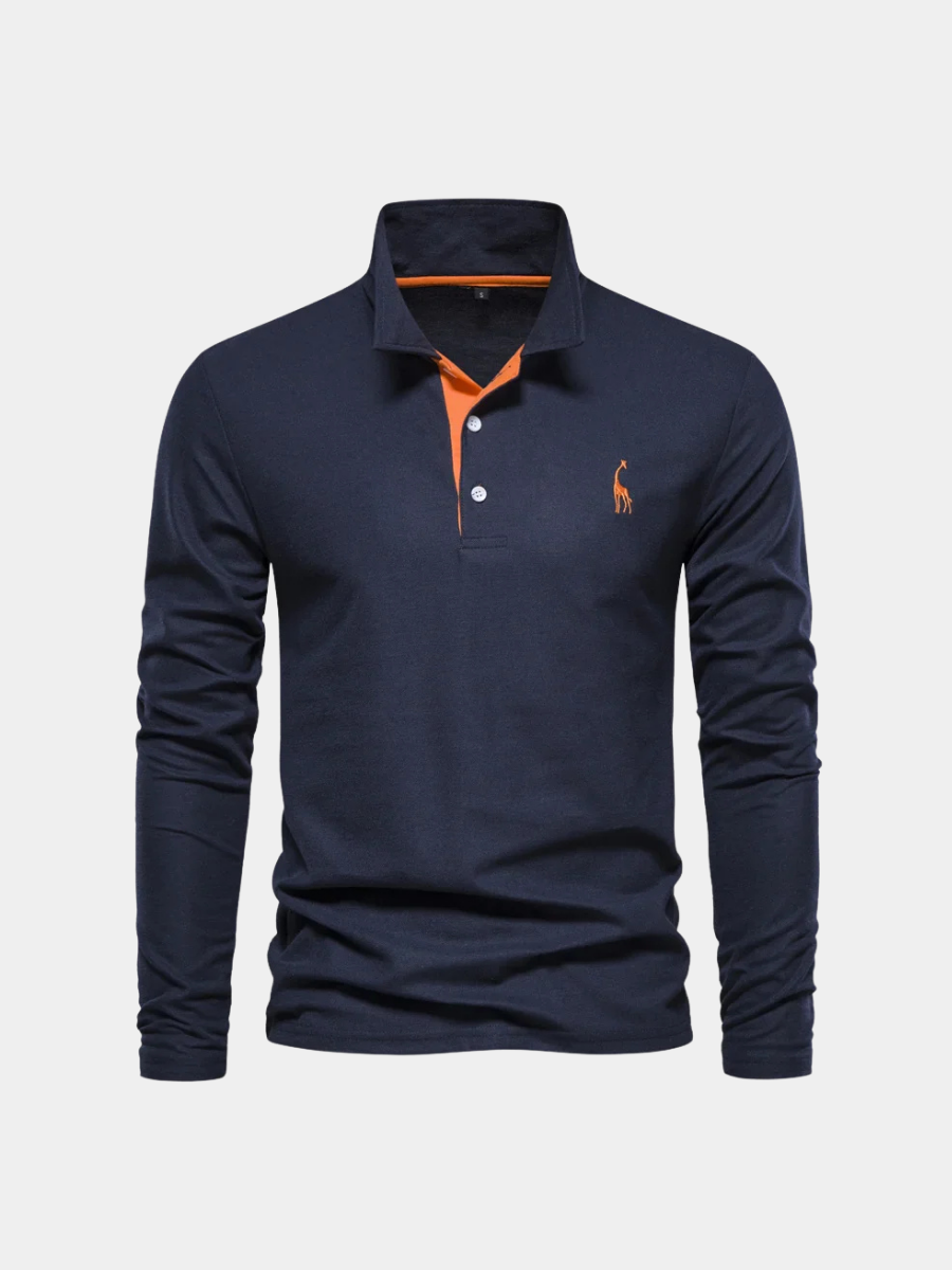 Embroidered Knit Sweater for Men – Soft Knit, Ribbed Cuffs and Hem