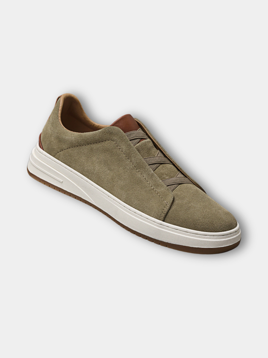 Faux Leather Suede-Look Shoes for Men – Slip-On, Padded, Cushioned Insole