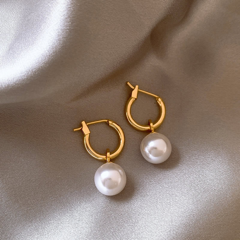 Pearl Detail Earrings – Lightweight, Secure Fastening, Even Finish