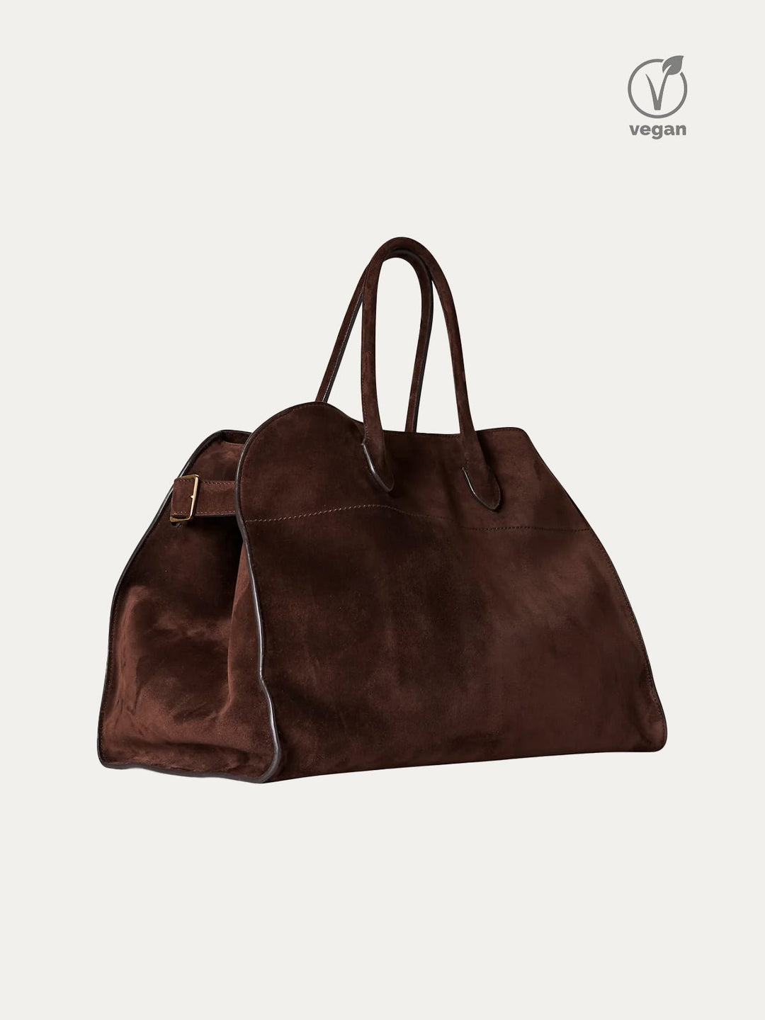 Suede-Look Zip-Up Tote Bag – Full Zip Fastening, Roomy Interior in Brown