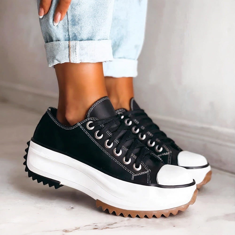 Chunky Platform Sneakers for Women – Arch Support, Cushioned Impact Absorption, Grip Outsole