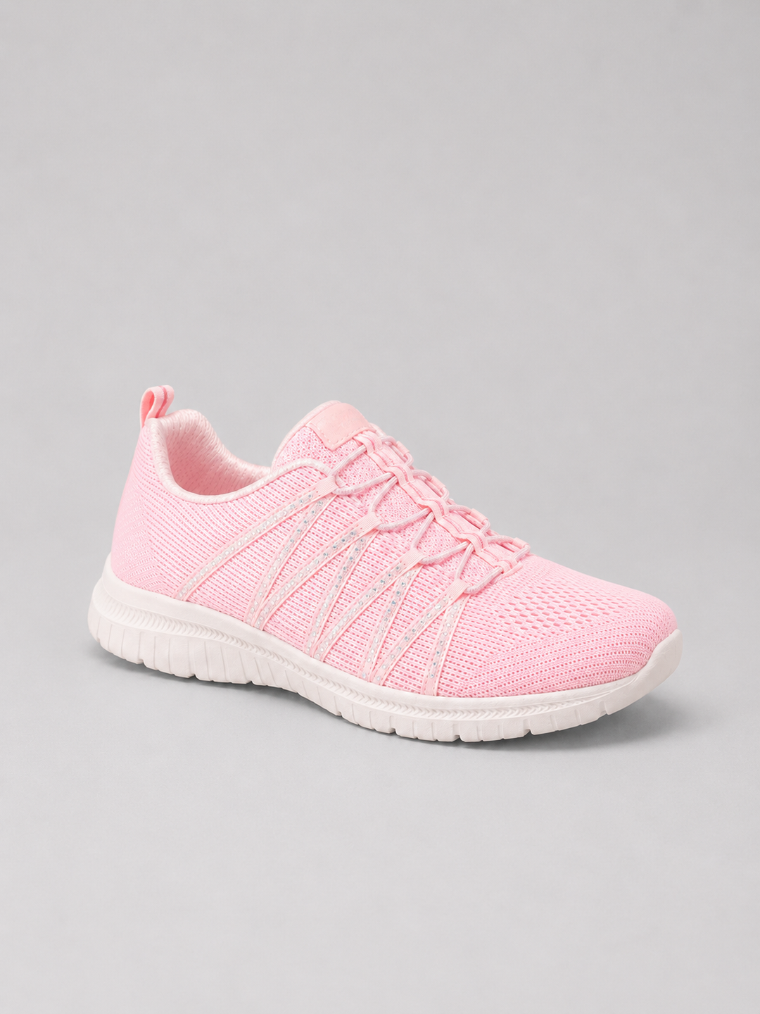 Stretch-Knit Slip-On Sneakers for Women – Subtle Sparkle Detail, Cushioned Insole