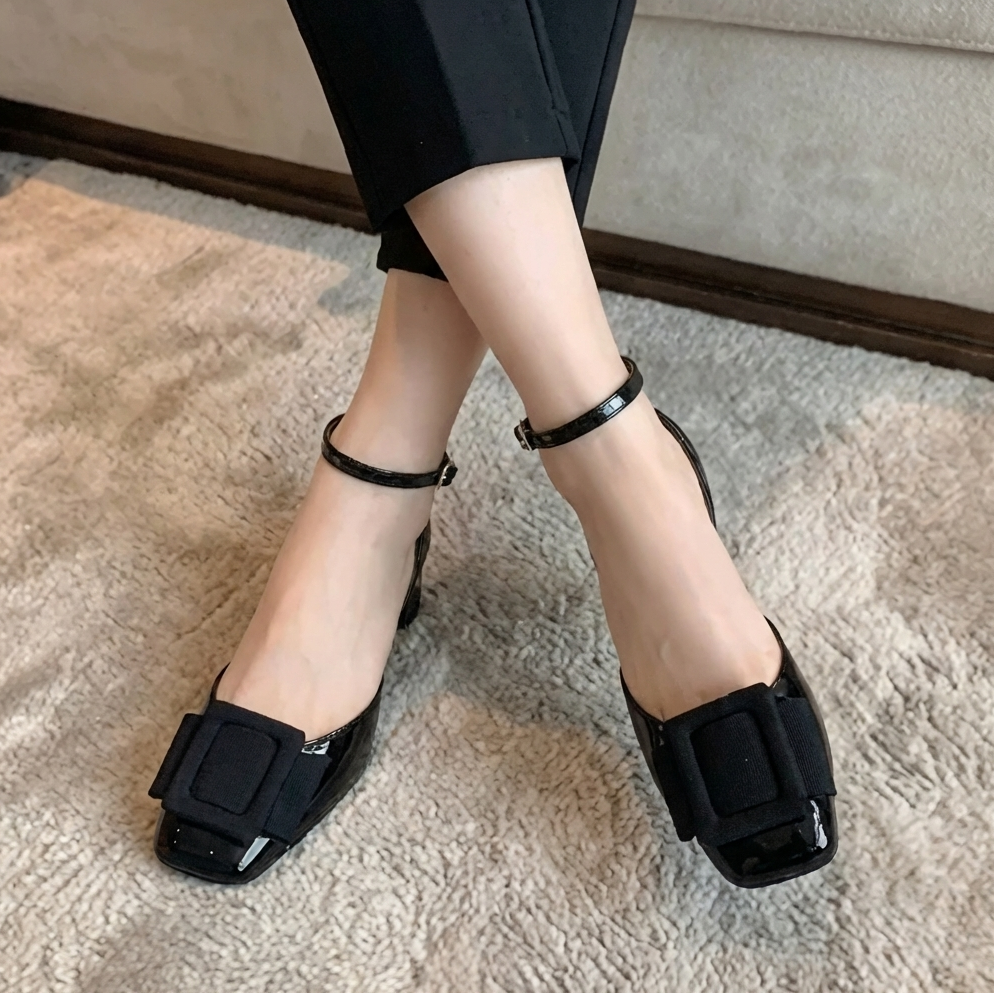 Buckle Wedge Pumps for Women – Stable Walkable Heel, Cushioned Insole