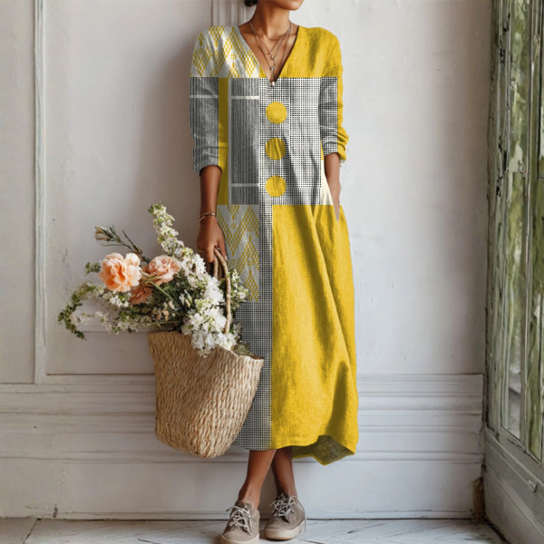 Breathable Dress for Women – Side Pockets, Skimming Silhouette, Relaxed Fit