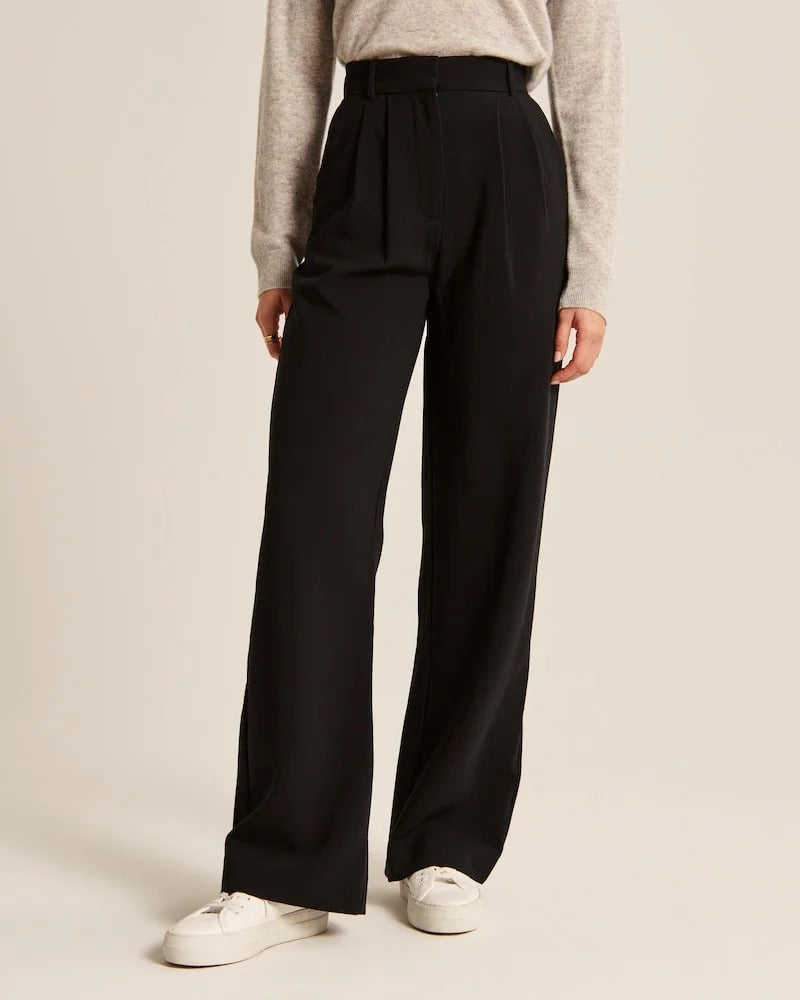 Printed Relaxed Pants for Women – All-Over Print, Comfortable Waistband