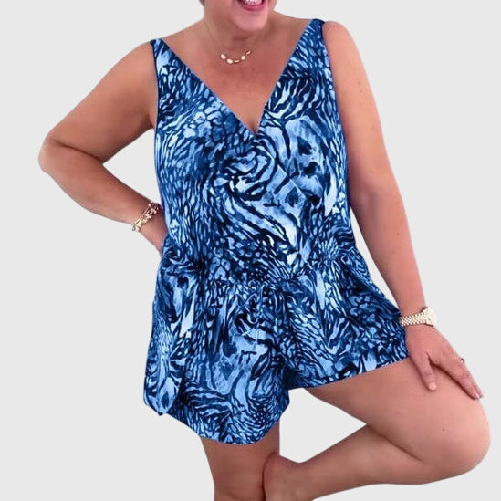 Beach Tankini Set for Women – Stretch Fabric That Holds Its Shape in Blue