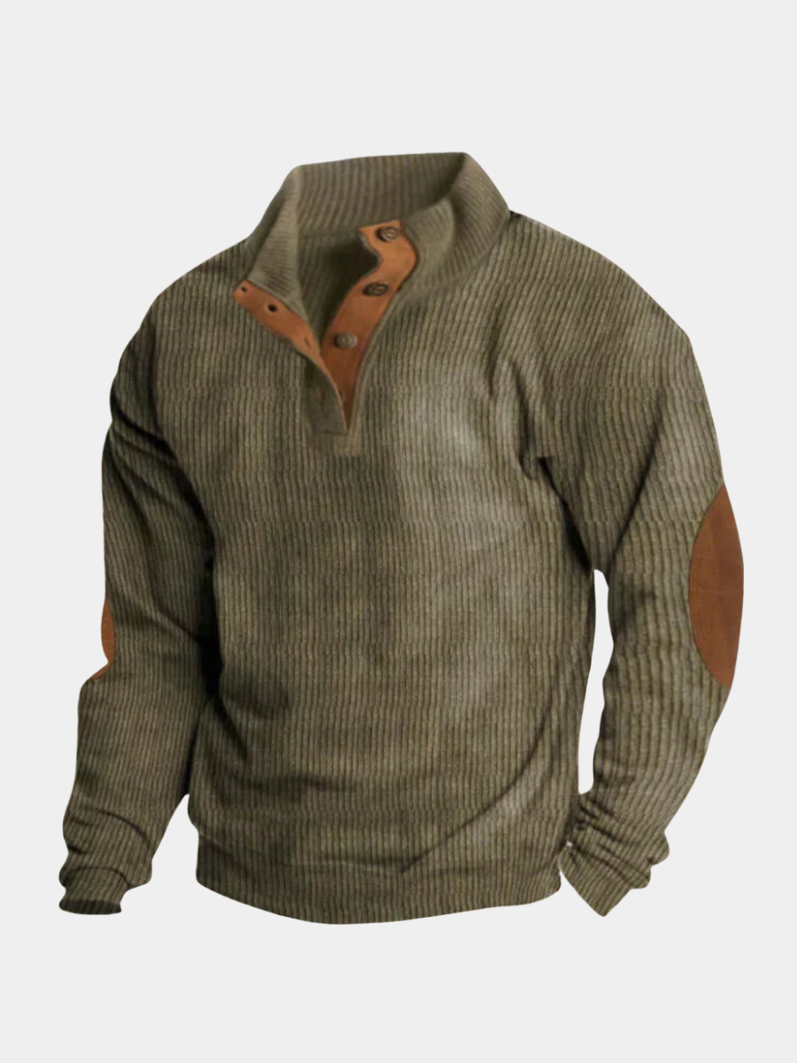 Ribbed Cotton Blend Sweater for Women – Warm Lining, Breathable Fabric