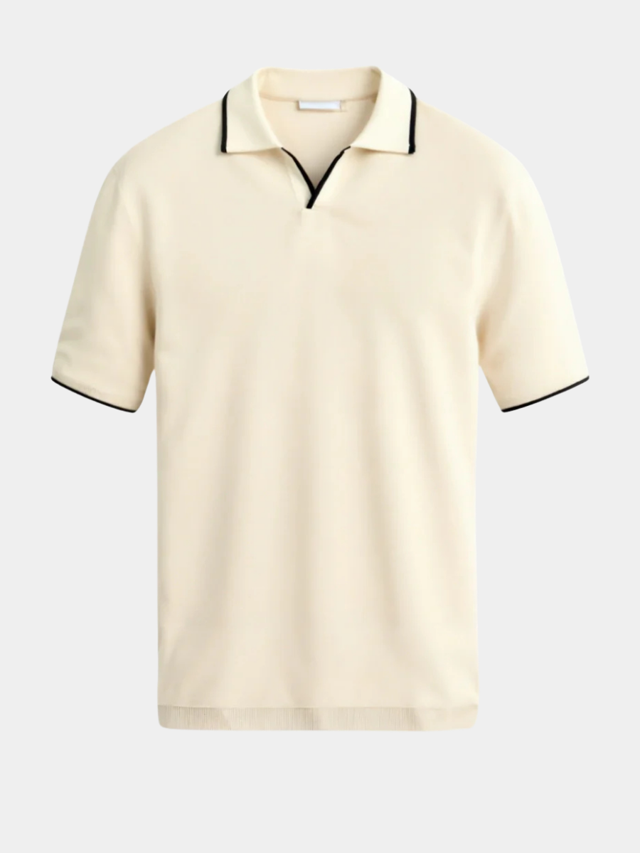 Cotton-Rich Polo Shirt for Women – Button Placket, Ribbed Cuffs, Everyday Fit