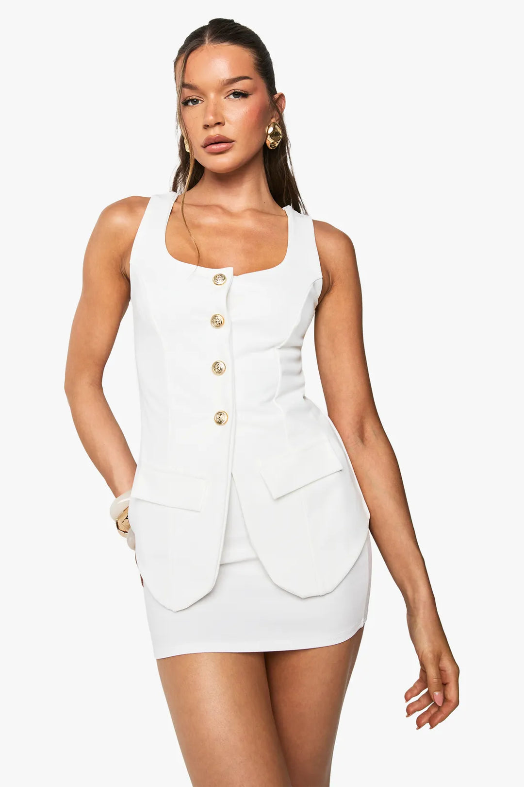 Fitted-Waist Two-Piece Set for Women – Side Pockets, Relaxed Comfort