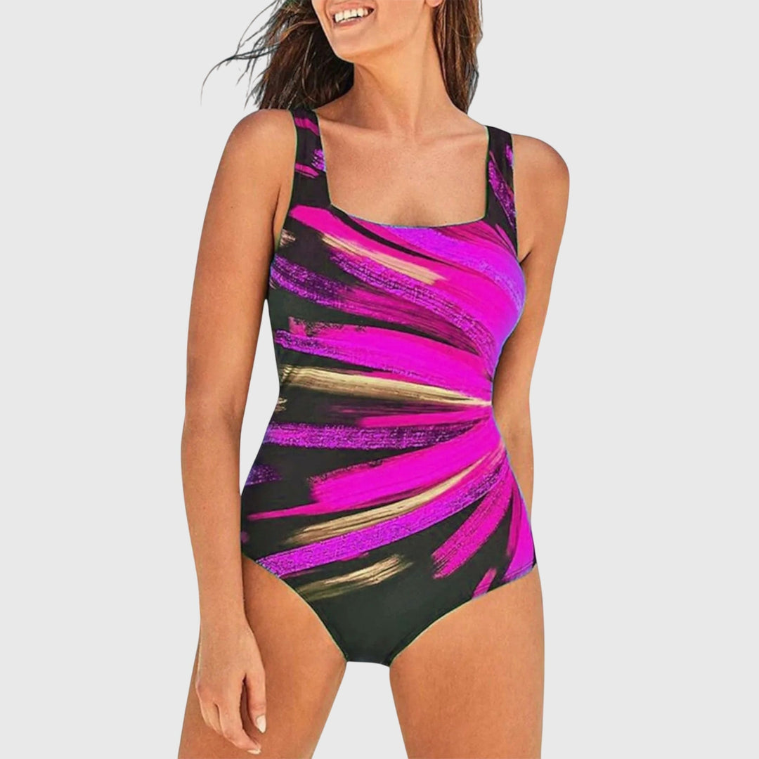 Timeless Swimsuit for Women – Stretch Fabric, Quick-Drying in Pink & Black