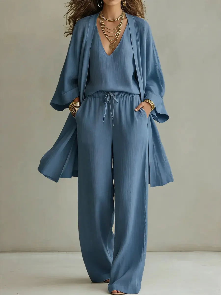 Two-Piece Set for Women – Modern Chic Design, Pieces Work Separately in Blue