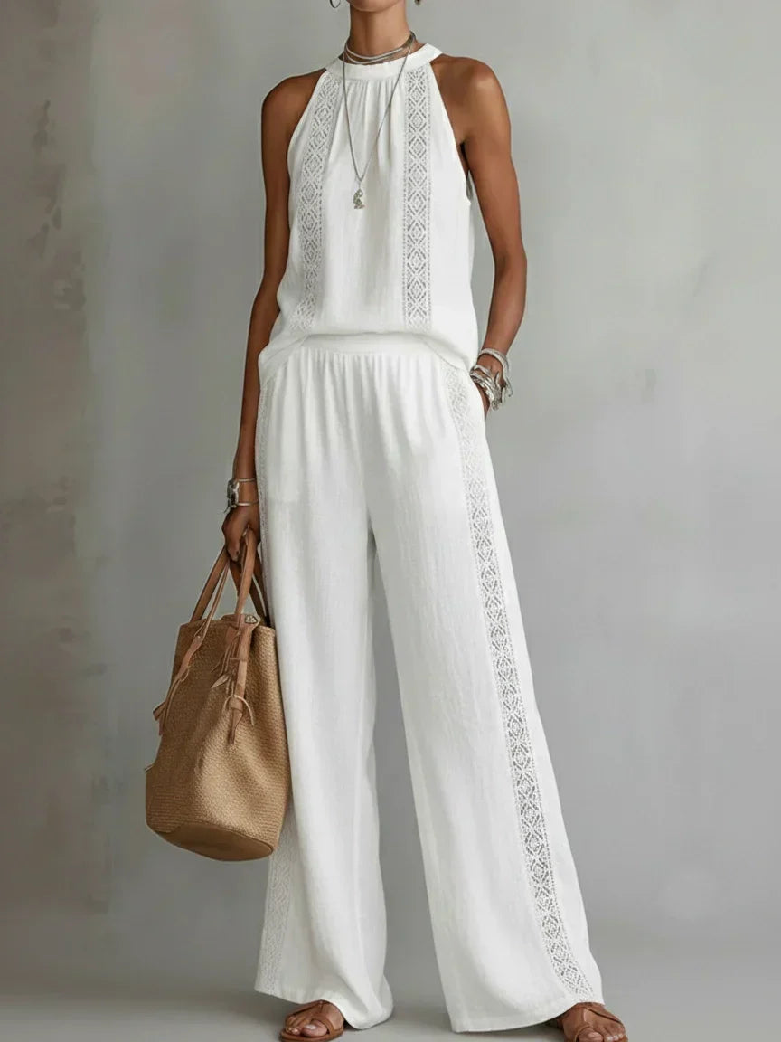 Matching Two-Piece Set for Women – Modern Chic Design, Complete Outfit in White