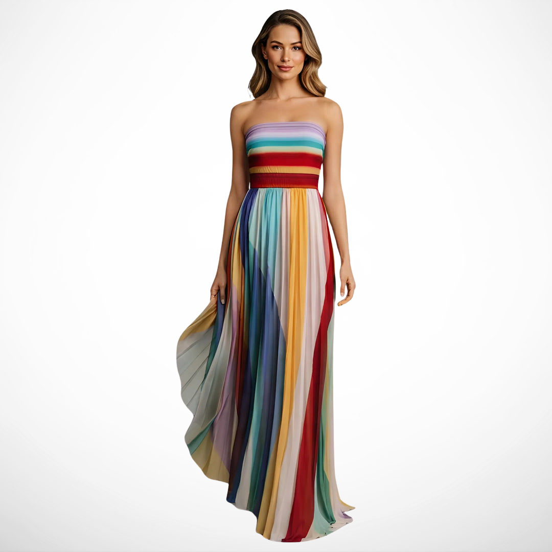 Flowing Maxi Dress for Women – Skimming Silhouette, Day-to-Evening Wear