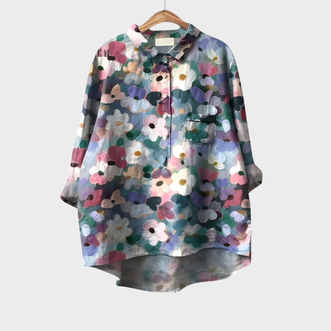 Collar Shirt for Women – Flowing Body, Neat Placket, Comfortable Sleeves