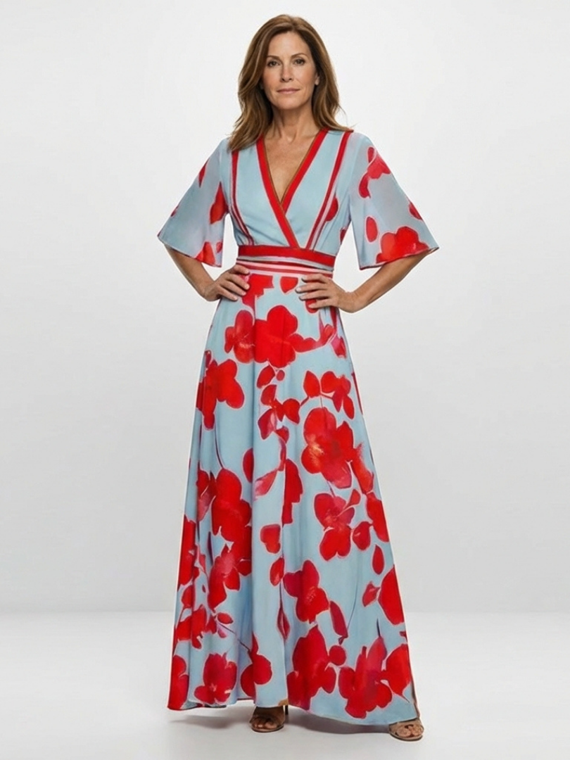 Floral Maxi Dress for Women – Simple Skimming Cut, Day-to-Evening Style