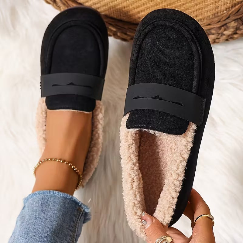 Heeled Slip-On Loafers for Women – Non-Slip Sole, Cushioned Insole, Breathable Lining