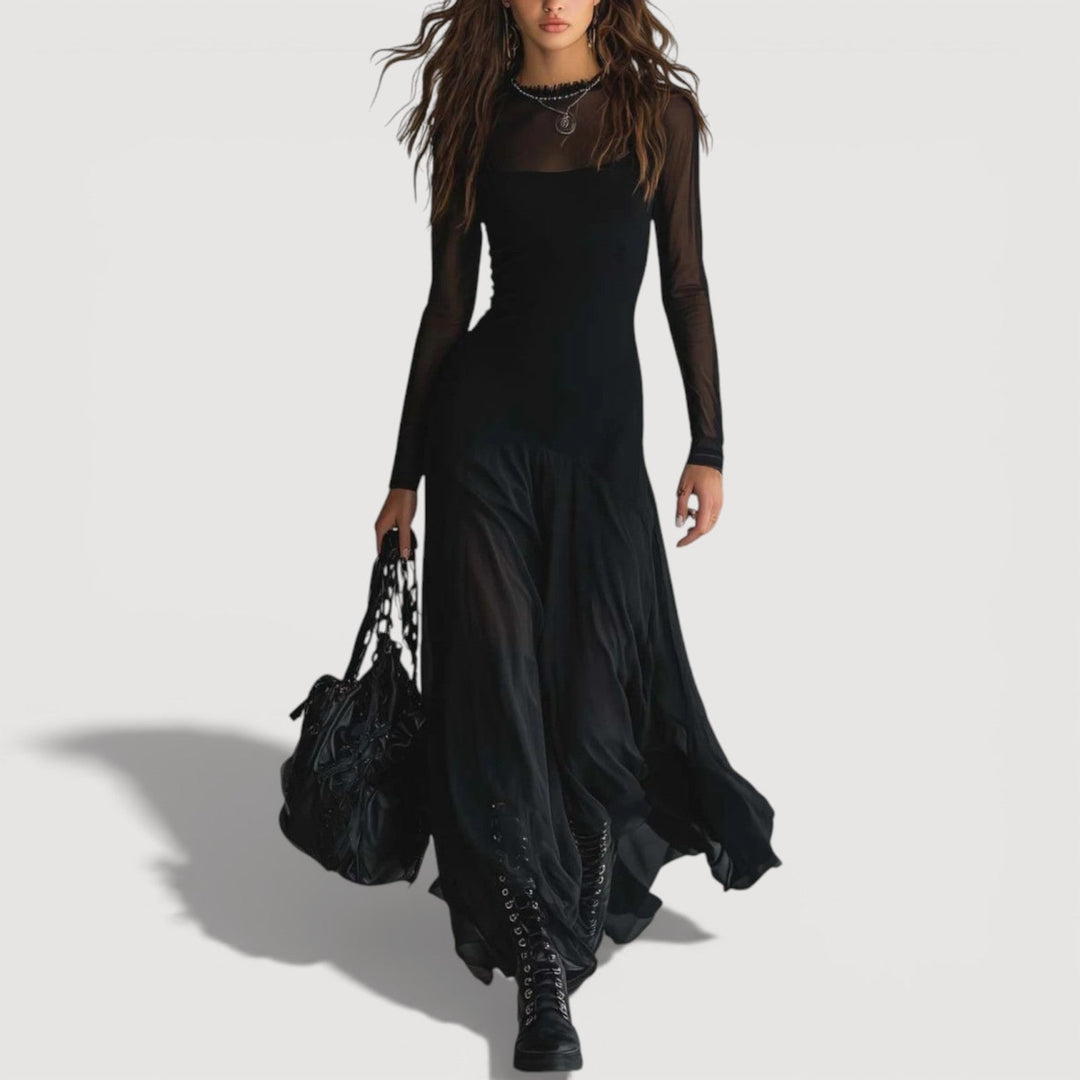 Timeless Dress for Women – Skimming Silhouette, Comfortable Fit in Black