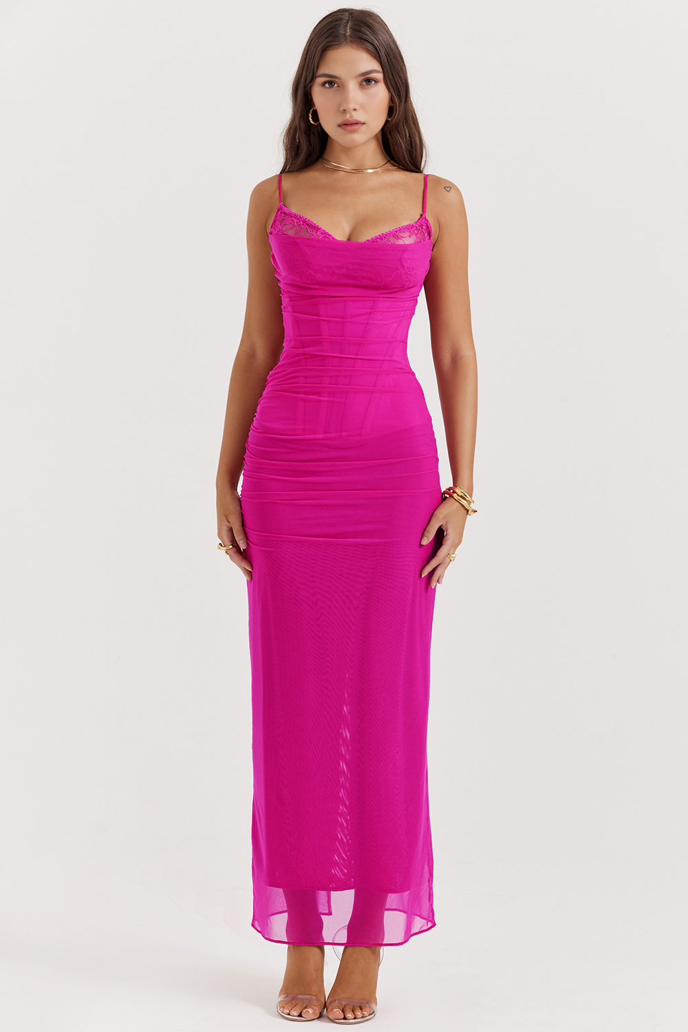 Light Flowing Dress for Women – Breathable Fabric, Walkable Shape in Pink