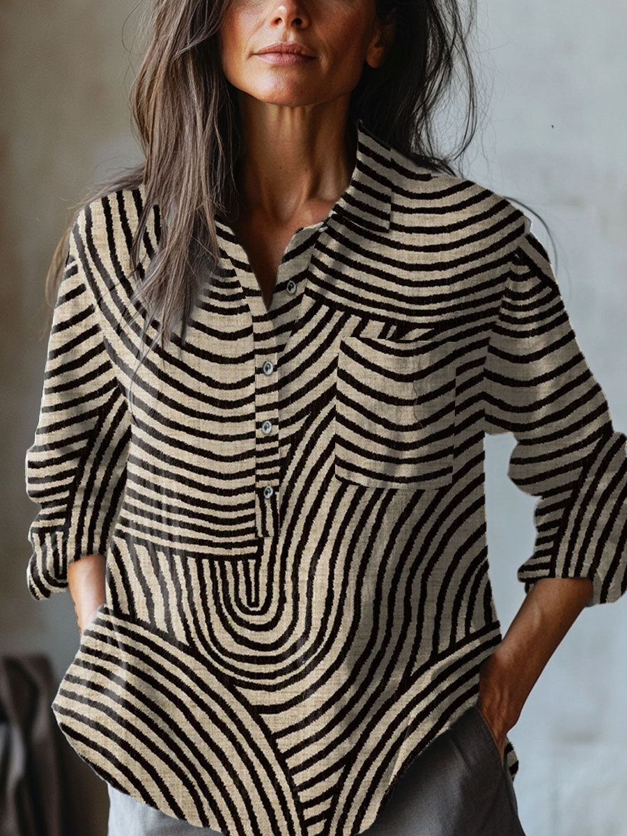 Summer Printed Shirt for Women – Breathable Lightweight Fabric, Soft Shoulders