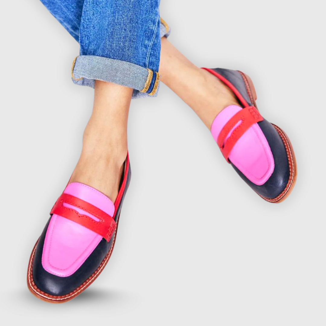Flexible Slip-On Loafers for Women – Padded Build, Cushioned Insole in Pink