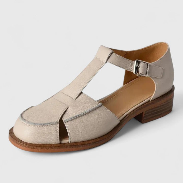 Buckle Heeled Sandals for Women – Cushioned Footbed, Flexible Lightweight Sole